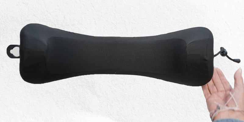 Evolution X folding and compacting into Evolution X travel bag GIF