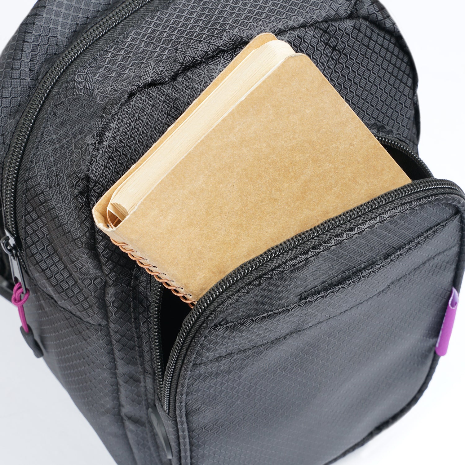 On - The - Go Sling Pack - front pocket fits notebook