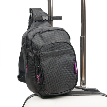 On - The - Go Sling Pack with front clip attachable to luggage
