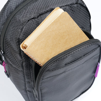 On - The - Go Sling Pack - front pocket fits notebook