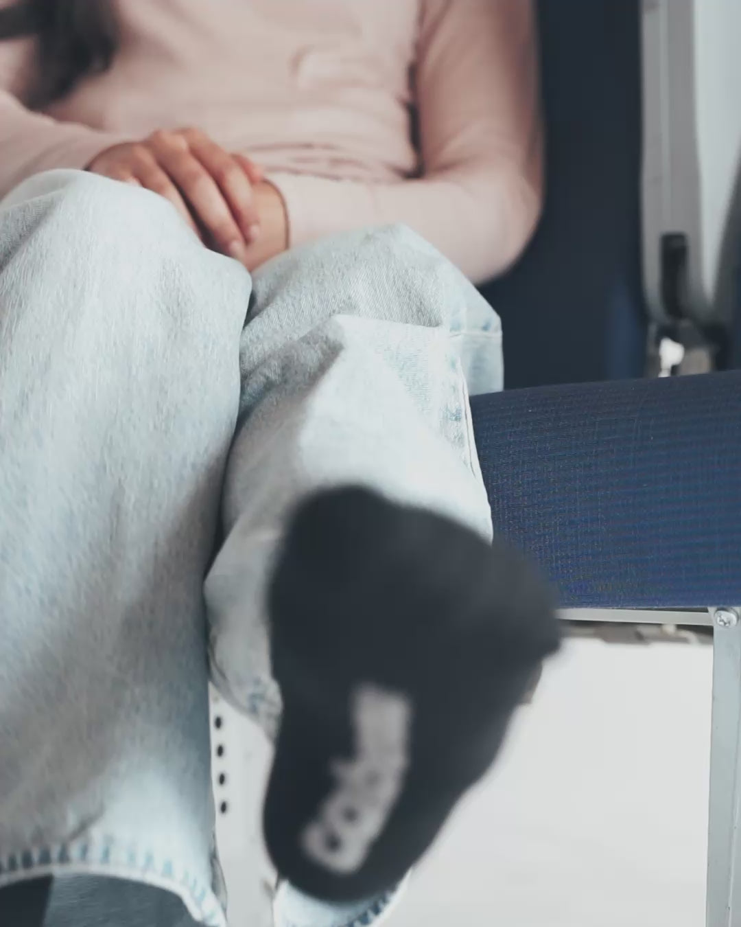 Cabeau logo on bottom of socks